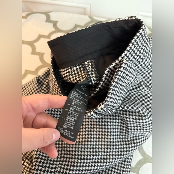 The Kooples houndstooth Wool blend pants with chains NWT Size 34= Size US 2 - Picture 7 of 15